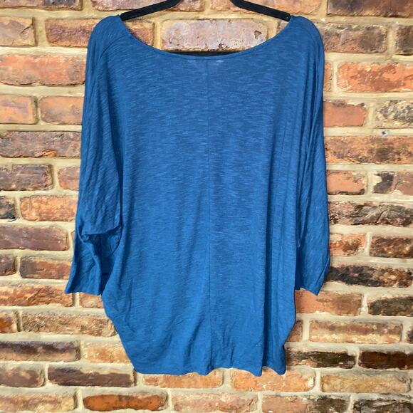 Market & Spruce Blue Knit Pullover V-Neck Lightweight Sweater Women's Size XXL - Picture 5 of 5